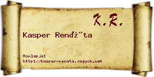 Kasper Renáta névjegykártya