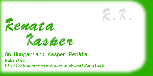 renata kasper business card